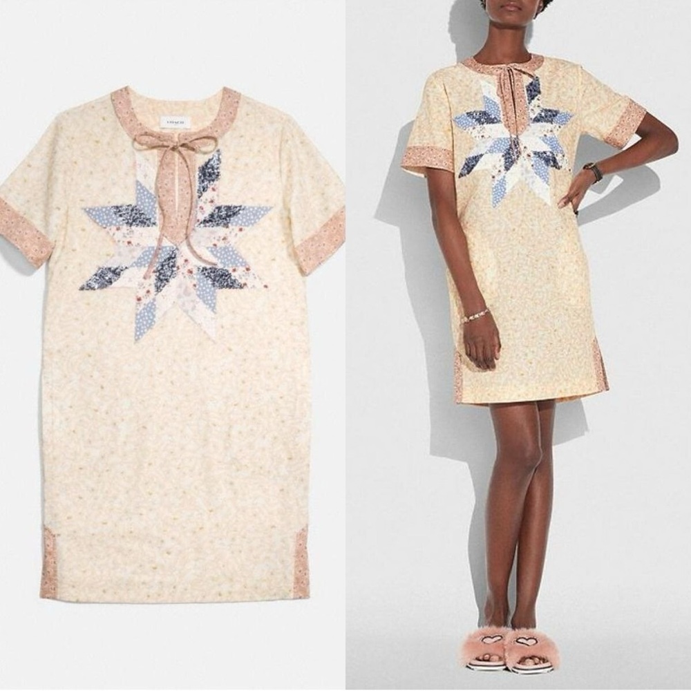 Coach X Keith Haring Quilted Patchwork T Shirt Dress